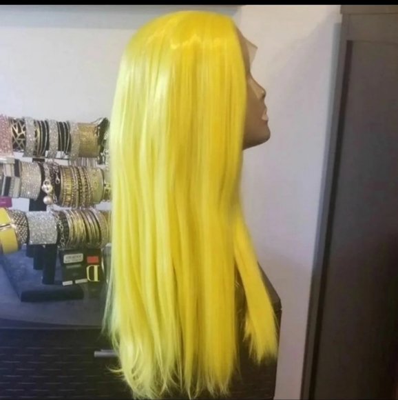 4x6 Canary Yellow Synthetic Lace Front - Picture 3 of 6